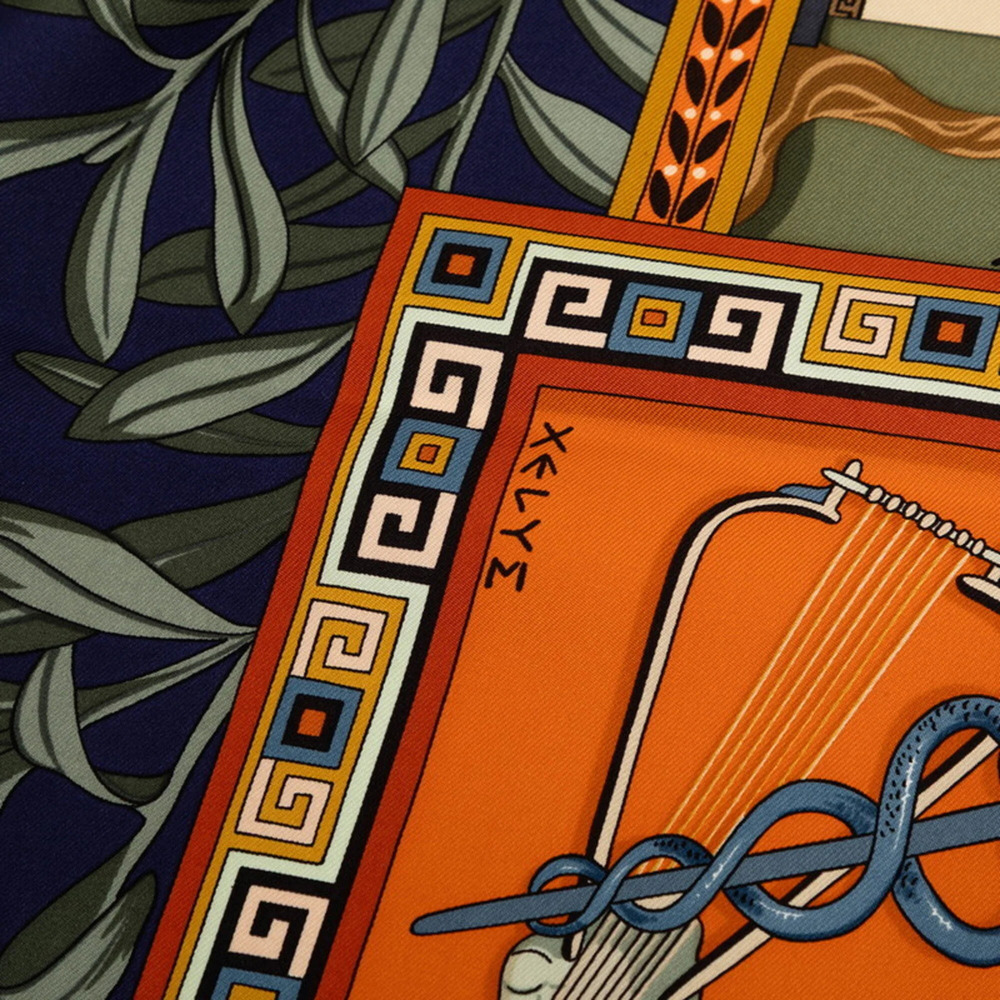 HERMES Authentic Black Silk Scarf - Picture 4 of 7